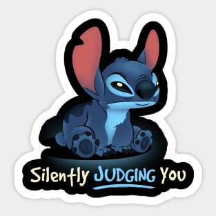 Stitch Silently Judging You Sticker